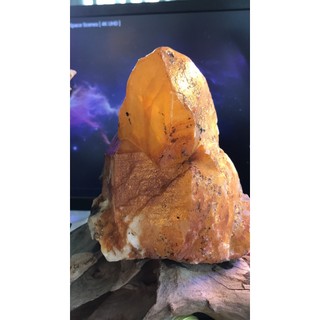 Trụ stone thạch anh vàng Citrine tự nhiên to lớn chóp nhọn tặng đế mã 1
