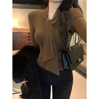 Áo len cổ buộc nơ AL60