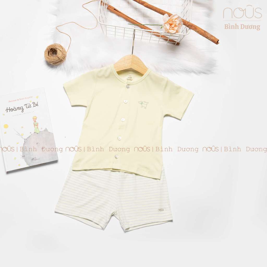 Bộ quần áo trẻ em nous cài vai cộc đủ màu Nu Petit, Nu Doux NO.1357 - Nous Bình Dương - SPE0281