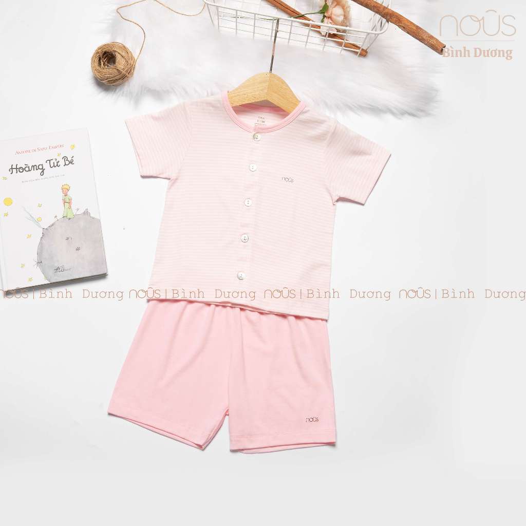 Bộ quần áo trẻ em nous cài vai cộc đủ màu Nu Petit, Nu Doux NO.1357 - Nous Bình Dương - SPE0281