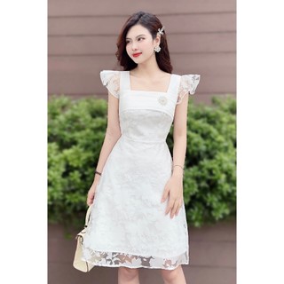 Váy du lịch váy đi hẹn hò đi làm Hà Thanh Boutique chất Voan kính V342 AS STORE AS STORE