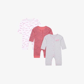 MOTHERCARE - Sleepsuits - Set 3 Bộ Áo Liền Quần Dài Tay Cộc Chân