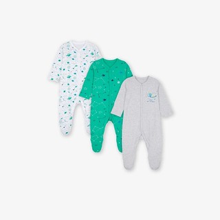 MOTHERCARE - Sleepsuits - Set 3 Bộ Áo Liền Quần Dài Tay Dài Chân