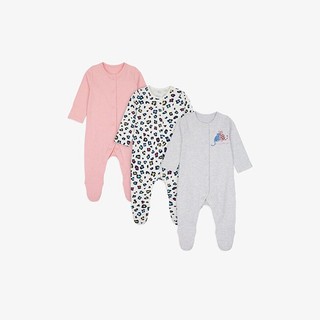 MOTHERCARE - Sleepsuits - Set 3 Bộ Áo Liền Quần Dài Tay Dài Chân