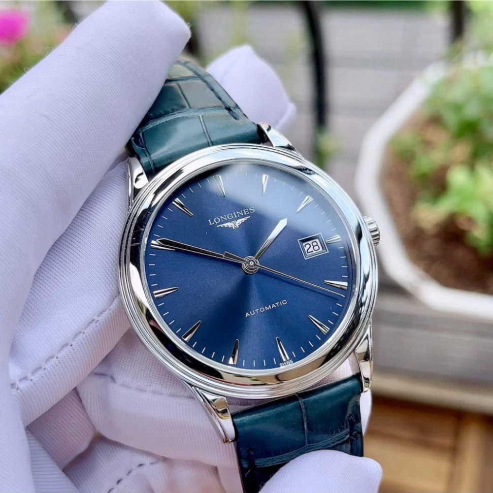 Đồng hồ đồ hiệu cao cấp nam Longines Flagship Blue - L49744922- Máy cơ đương nhiên - Kính Sapphire