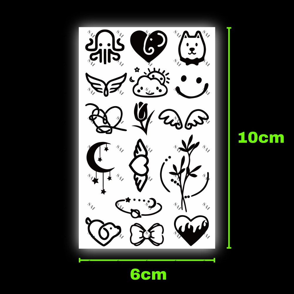 Miếng dán hình xăm tạm thời SAI MAGIC TATTOO 442 10CM×06CM chống thấm nước lâu trôi lên đến 2 tuần