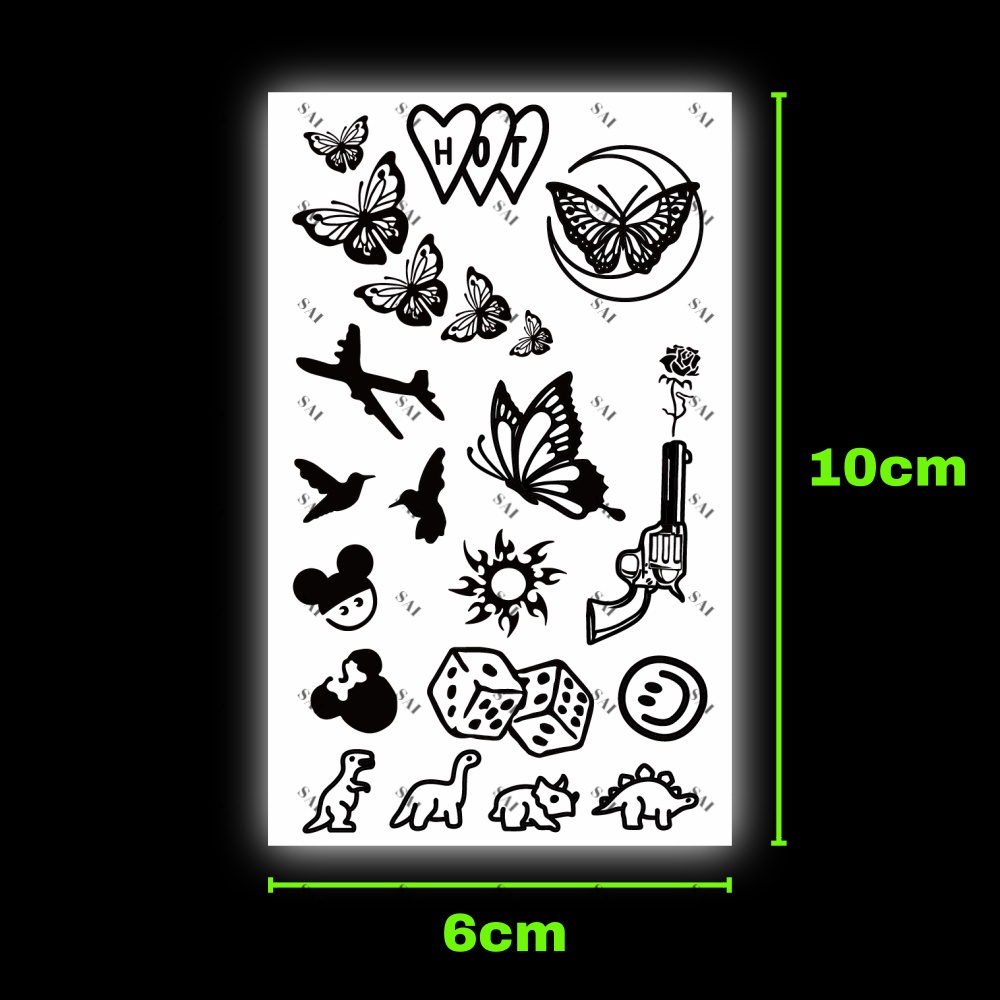 Miếng dán hình xăm tạm thời SAI MAGIC TATTOO 10CM×06CM chống thấm nước lâu trôi lên đến 2 tuần 423