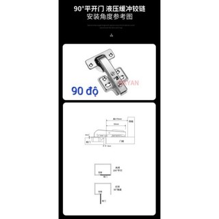 Bản lề nối 2 cánh vuông góc ( bản lề 90 độ, 135 độ, 165 độ)