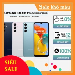 Điện thoại samsung galaxy m14 5g 4g/5g 64gb/128gb chính hãng - bảo hành điện tử 12 tháng