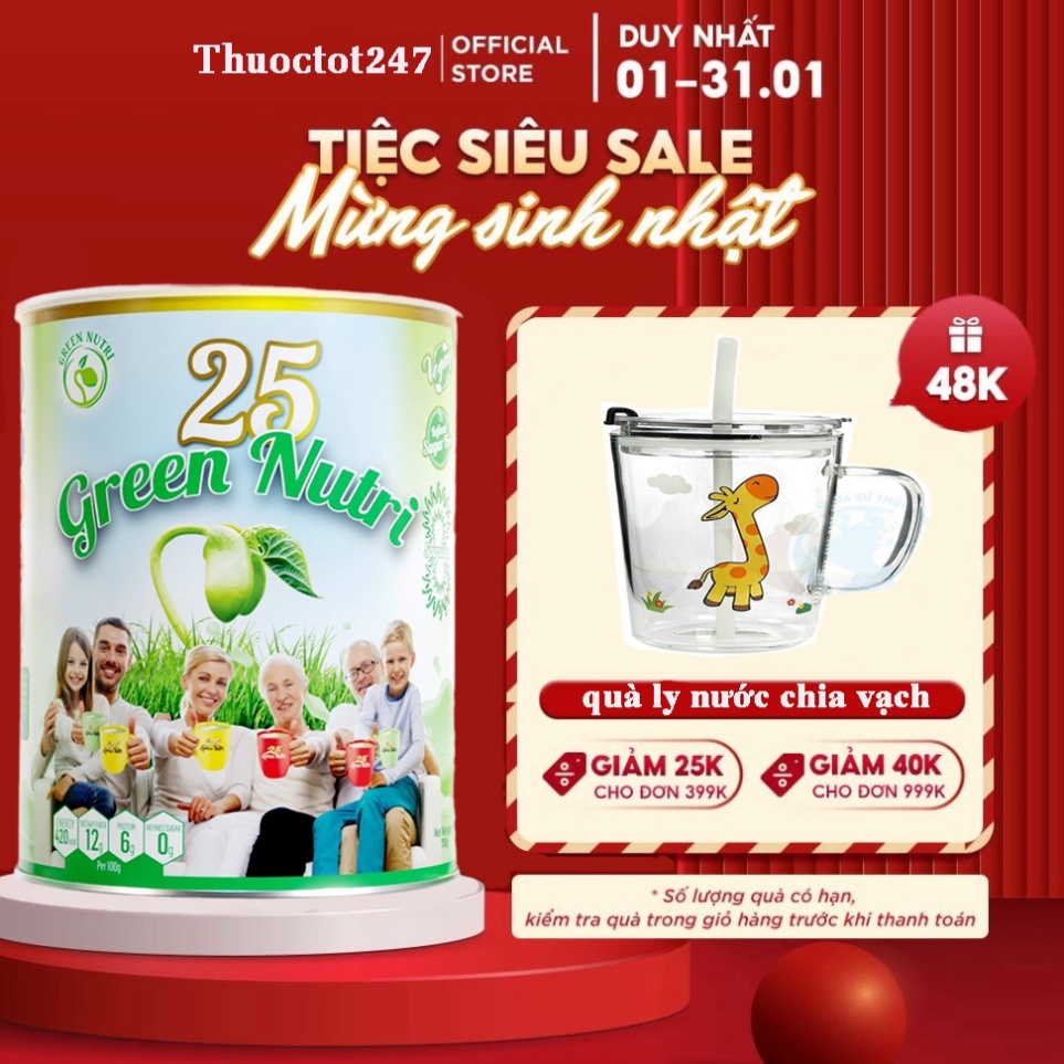 25 Green Nutri - Sữa Hạt Ngũ Cốc chính hãng