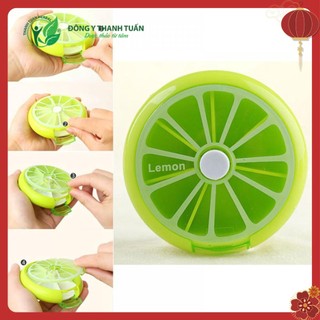 Hộp Chia Thuốc 7 Ngăn Tiện Dụng Hình Lát Cam Nhiều Màu