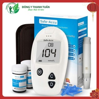 Máy đo đường huyết Sinocare Safe Accu Đức - Bảo hành trọn đời, tặng kèm 50 kim lấy máu