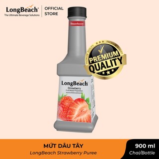 Mứt trái cây pha chế vị dâu tây - longbeach strawberry puree 900ml