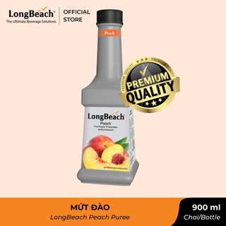 Mứt trái cây pha chế vị đào - longbeach peach puree 900ml