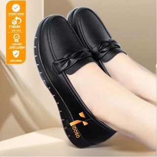 Giày lười nữ , giày trung niên , chất da siêu mềm êm chân, giày da thật bảo hành 1 năm (giày doc nữ)