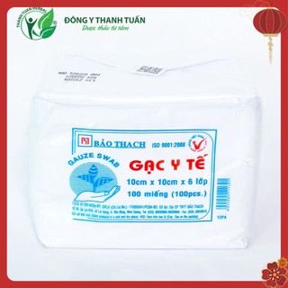 [BỎ SỈ] Gạc Y Tế Miếng Bảo Thạch 10 cm x 10 cm x 6 Lớp (Bịch 100 miếng)