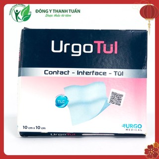 Gạc Mỡ Chống Dính Urgotul 10cmx10cm - Hộp 10 Miếng - Gạc lưới dính nhanh lành vết thương Urgotul - Chính hãng Pháp