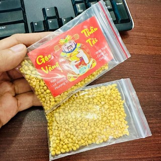 Gạo vàng thần tài , thờ cúng ban thần tài - có loại hộp và loại túi