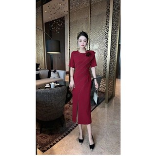 ĐẦM ĐỎ KẾT HOA NỔI