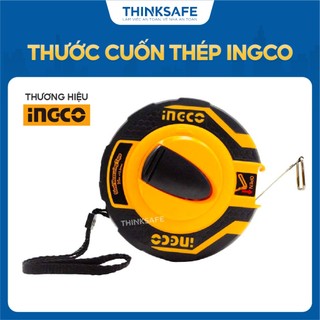 Thước cuốn thép 20m 30m 50m ingco hsmt8420 hiệu quả 3:1, rộng 12.5mm - đo mét và inch - vỏ cao su thinksafe