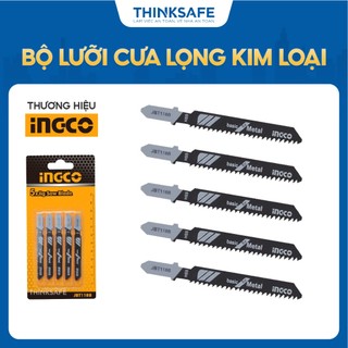 Bộ lưỡi cưa lọng kim loại ingco jbt118b, răng cưa 50mm, khoảng cách 1.9-2.3mm, chất liệu hss, cắt kim loại dày 2.5-6mm