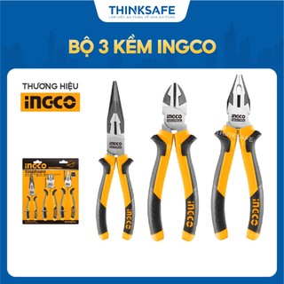 Bộ 3 kềm răng,cắt và nhọn ingco hkps28318 kềm răng: 8 inch; kềm cắt: 6 inch, kềm nhọn: 6 inch. chất liệu bằng thép cr-v