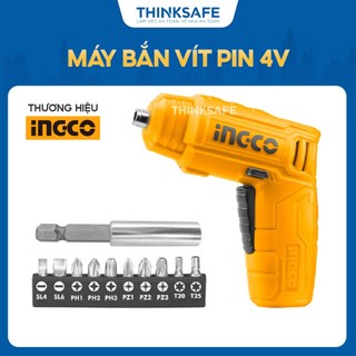 Máy bắn vít ingco csdli0402 điện áp 4v, đầu lục giác 1/4 inch, lực xoắn 4nm, kèm mũi vít crv 25mm máy vặn vít cầm tay