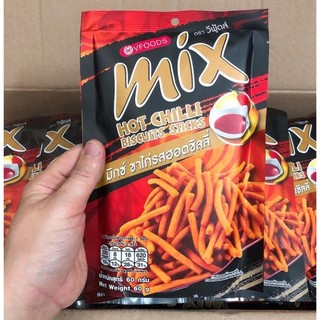 Snack tăm cay Mix bim bim que cay vfood vị ớt cay Thái Lan gói to 50g