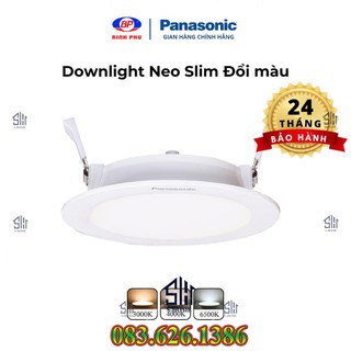 Đèn led âm trần downlight đổi màu panasonic neo slim công suất siêu mỏng, nguồn rời, sku: nnp72276 nnp73476