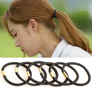 Dây buộc tóc cao su co giãn thiết kế đơn giản dễ phối đồ