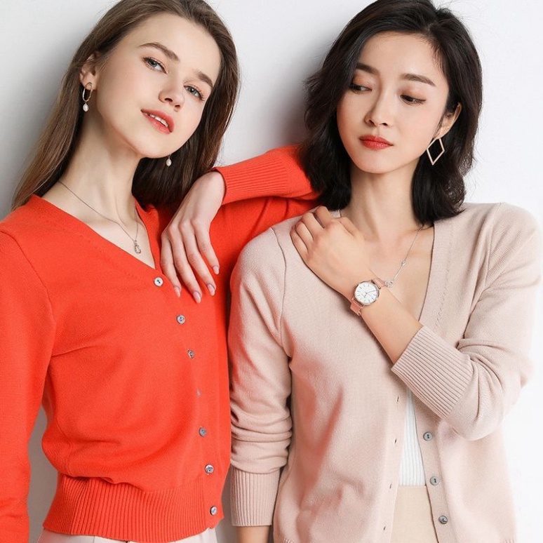 MS01 Áo Khoác Cardigan Cổ Chữ V, Vải Len Mềm Mại  Phong Cách Hàn Quốc , Áo Cardigan Nam Nữ Hot Trend