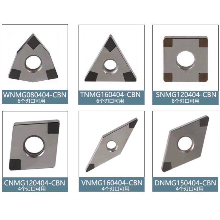 Chip tiện CBN chuyên thép sau NHIỆT LUYỆN, các loại chip T16-W08-C12-C09-D11. Cơ khí Thông Hằng