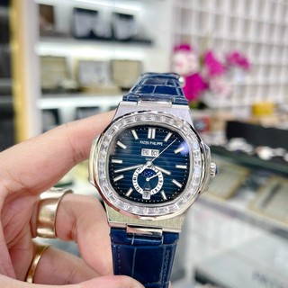Đông hồ nam patttekk automatic dây da đính đá fullbox