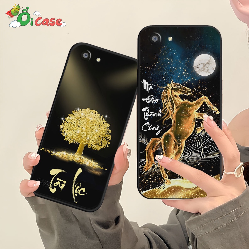 Ốp lưng Oppo A33 / Neo 7 tài lộc, mã đáo thành công, thư pháp cha mẹ ý nghĩa