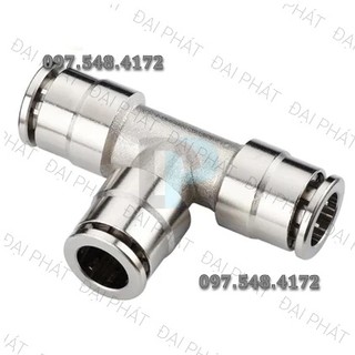 Tê inox nối khí nén ipe- ngã ba đầu ống khí nén inox- cút nối nhanh khí nén inox 304
