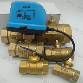 Van bi điện thau thường đóng BVE-Van bi điện đóng mở nước 2 dây thường đóng