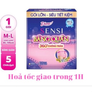 Băng vệ sinh quần diana dạng quần size ML 5 chiếc