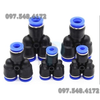 Nối hơi 3 đầu khí nén PY - Nối 3 đầu ống chữ y -cút nối hơi nhanh- khí nén - phun sương- chữ y nối ống hơi