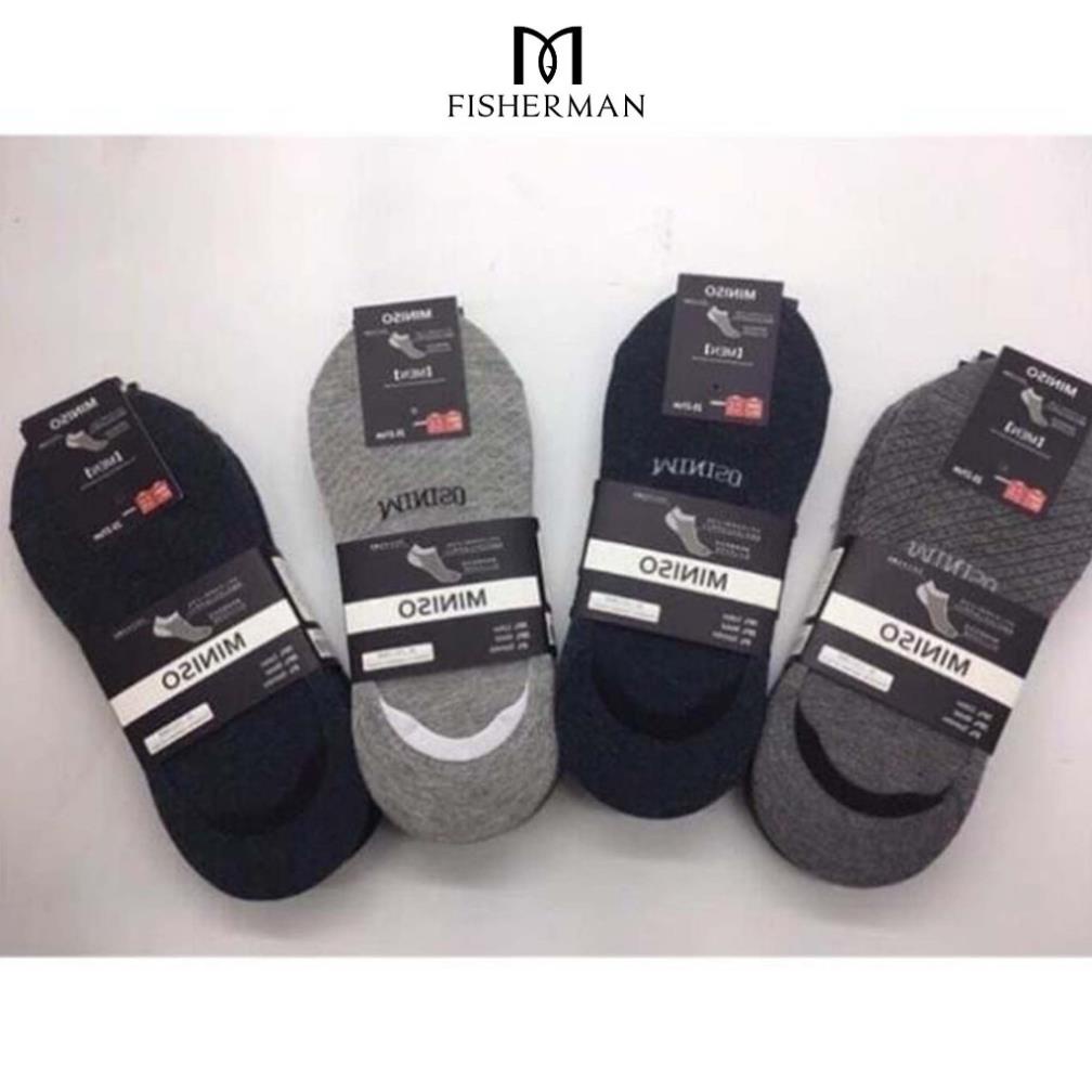 Set 5 đôi tất ( vớ ) lười nam Miniso kháng khuẩn xuất nhật loại đẹp Fisherman