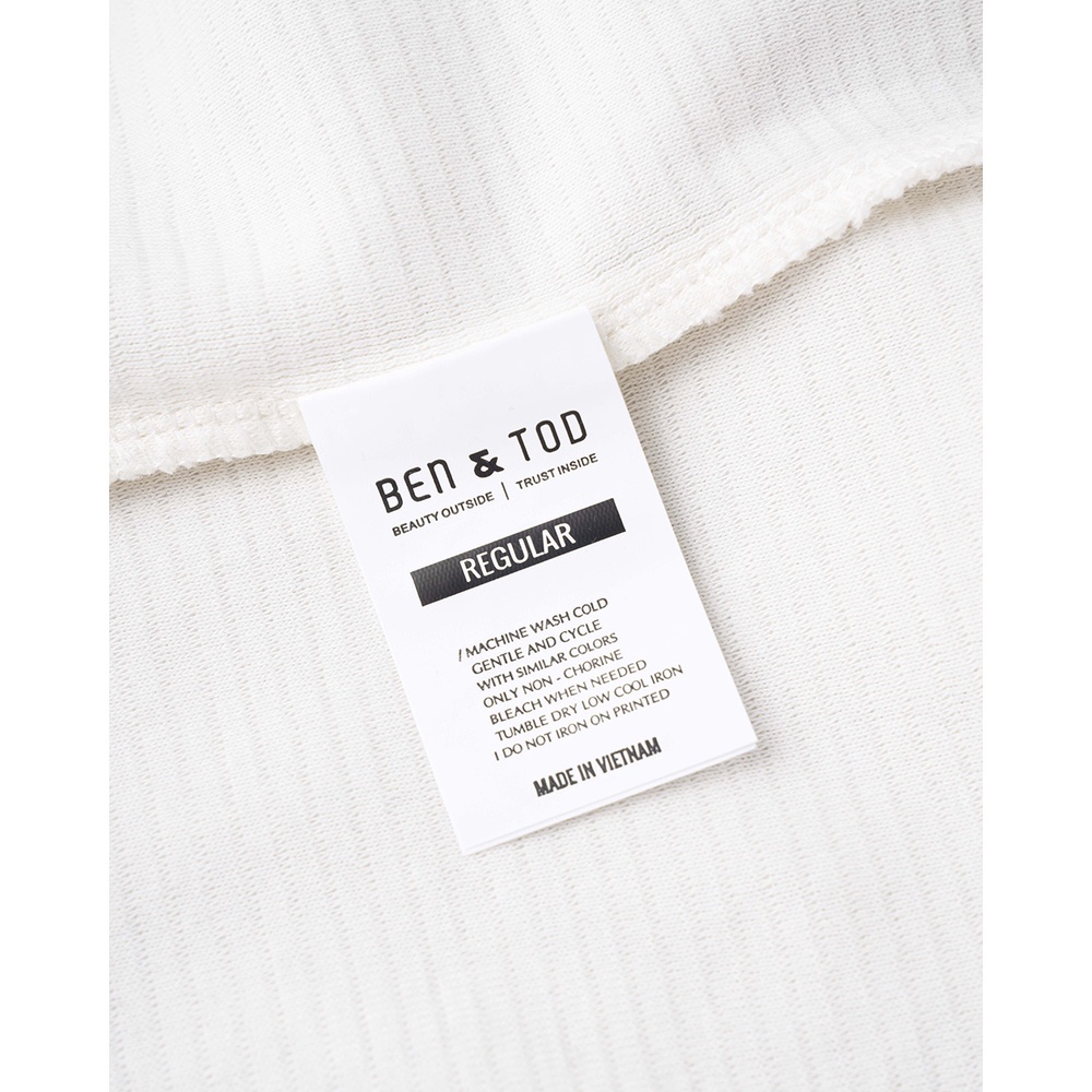 Áo thun nam cổ tròn BEN & TOD R1210BB204 vải cotton trẻ trung thanh lịch đơn giản basic cao cấp OUTLET 189