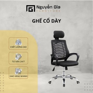 ghế xoay có tựa đầu cổ dày lưng xương cá chịu lực tốt kiểu công thái học