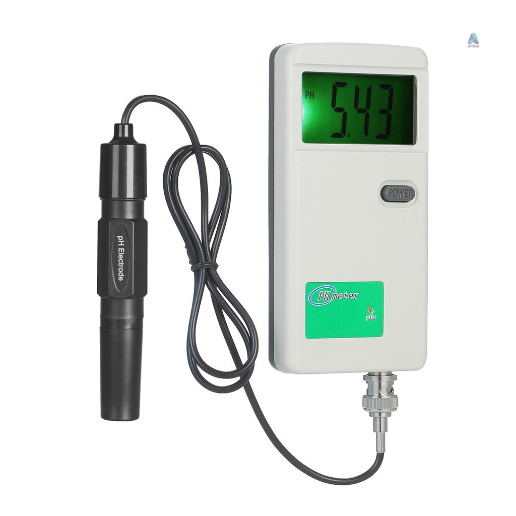 pH Meter High Precision Portable pH Tester Backlight Display Water Quality Tester for Laboratory Drinking Water Hydropon
