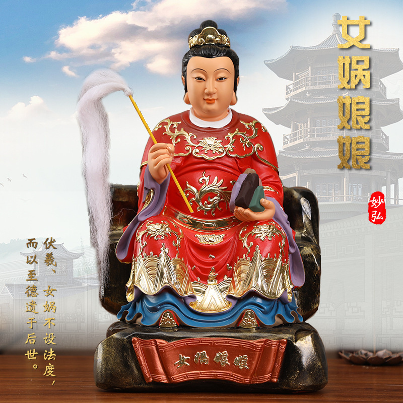 Tượng Nữ Oa Hoàng Hậu Để Trang Trí Tượng Phật Bằng Nhựa