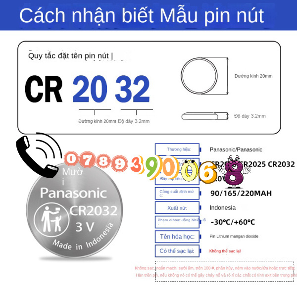 Panasonic CR2032 CR2025 CR2025 CR2016 Xiaomi TV Xe Điều Khiển Từ Xa Pin Nút 3V Cân