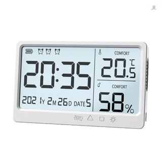 LCD Electronic Temperature Humidity Meter Electronic High Precisions Temperature Hygrometer Alarm Clock ZDSH