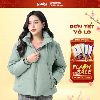 Áo phao vip nữ yody dáng ngắn, phao béo trẻ trung, siêu ấm, có mũ pvn6006