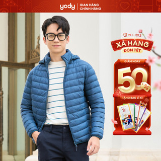 Áo phao nam YODY có mũ 3S PLUS Siêu nhẹ Siêu ấm Siêu gọn Trượt nước PHM5017