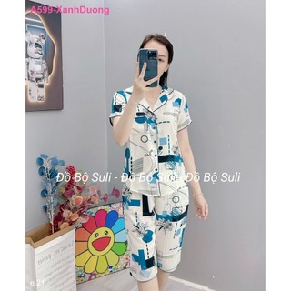 Bộ Lửng Pijama Lụa Mango A599 - Đồ Bộ Suli