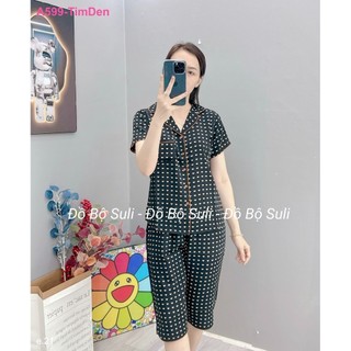 Bộ Lửng Pijama Lụa Mango A599 - Đồ Bộ Suli
