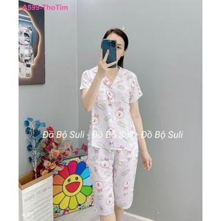 Bộ Lửng Pijama Lụa Mango A599 - Đồ Bộ Suli